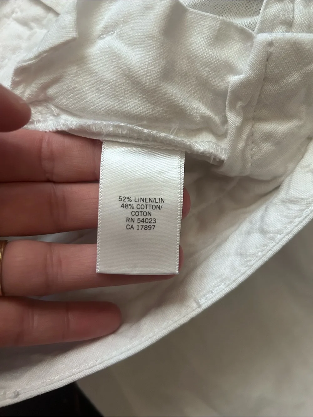 Banana Republic Low Rise Cotton Linen Pants